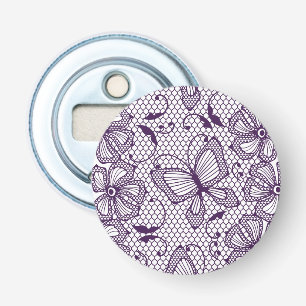 Lace pattern with butterflies bottle opener