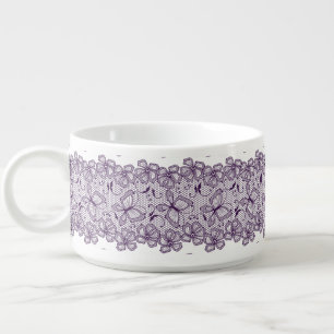 Lace pattern with butterflies bowl