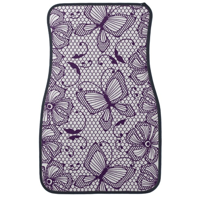Lace pattern with butterflies car mat (Front)