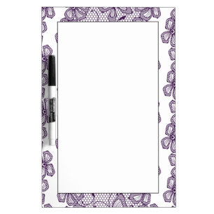 Lace pattern with butterflies Dry-Erase board