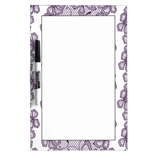 Lace pattern with butterflies Dry-Erase board (Front)