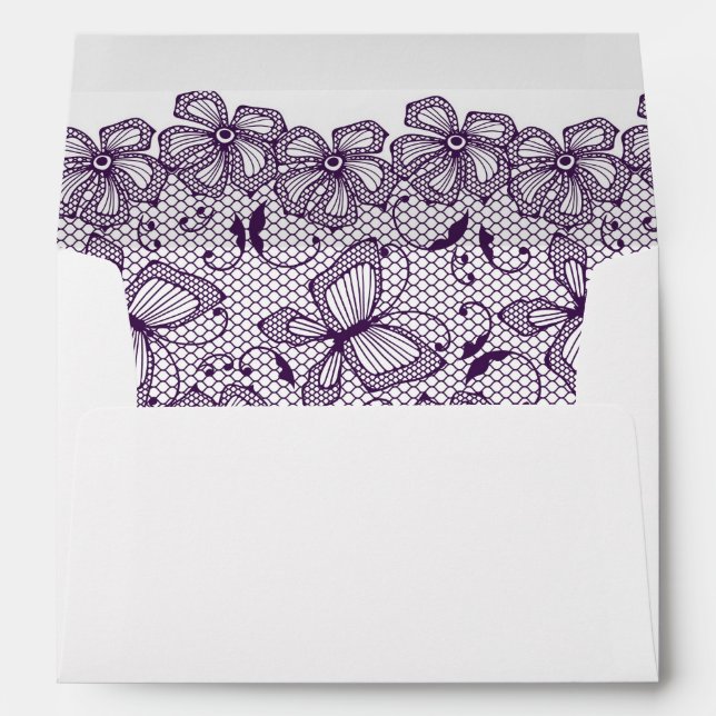Lace pattern with butterflies envelope (Back (Bottom))