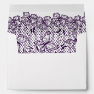 Lace pattern with butterflies envelope