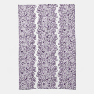 Lace pattern with butterflies kitchen towel