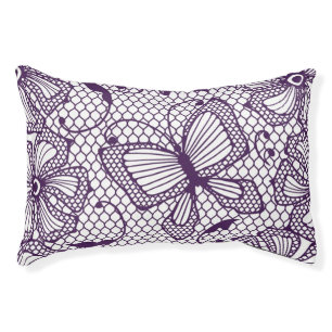 Lace pattern with butterflies pet bed