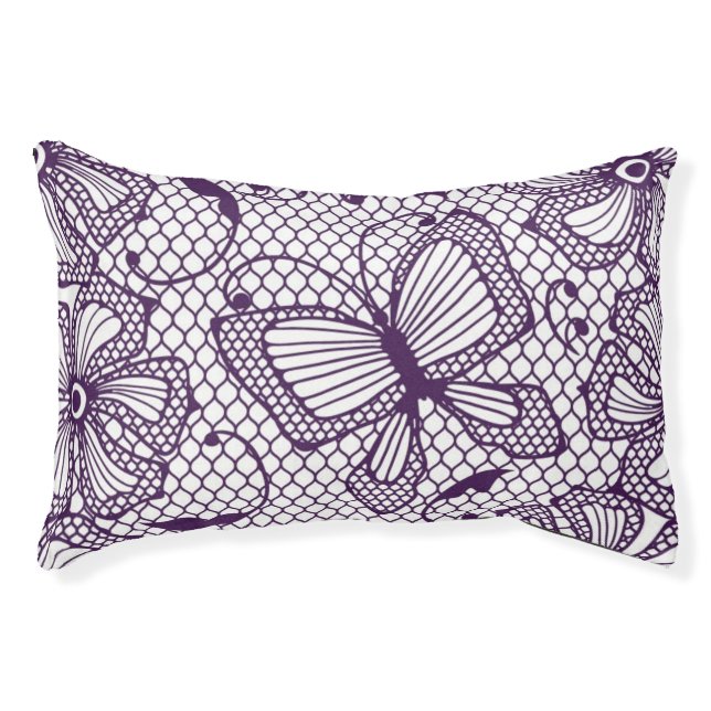 Lace pattern with butterflies pet bed (Front)