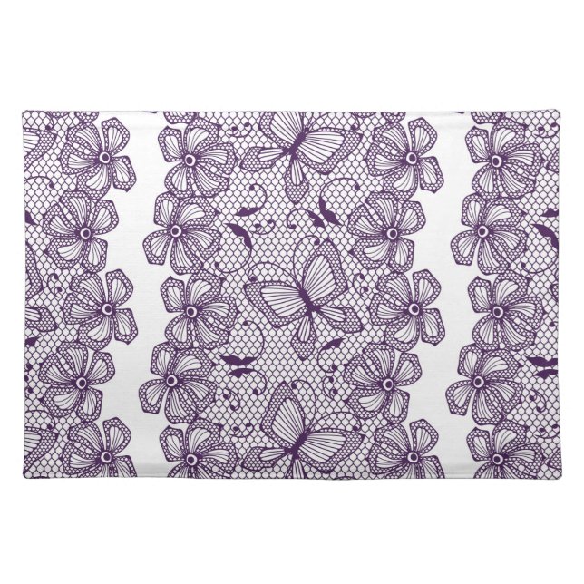 Lace pattern with butterflies placemat (Front)