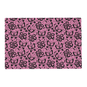 lace pattern with butterflies placemat