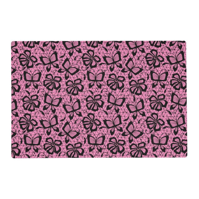 lace pattern with butterflies placemat (Front)