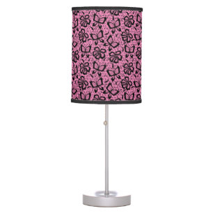 lace pattern with butterflies table lamp