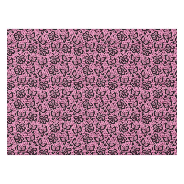 lace pattern with butterflies tablecloth (Front (Horizontal))