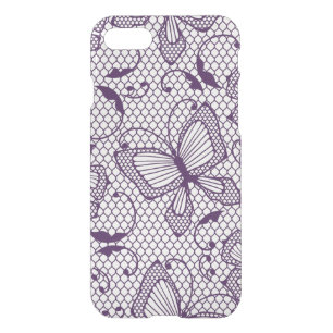 Lace pattern with butterflies iPhone SE/8/7 case