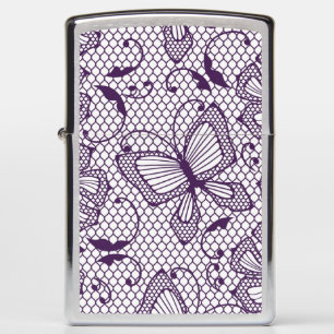 Lace pattern with butterflies zippo lighter