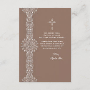 Lace Pillar Thank You Note Card