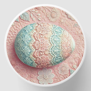 Lace pink blue pastel floral Easter egg drawing Mini Candle Favors