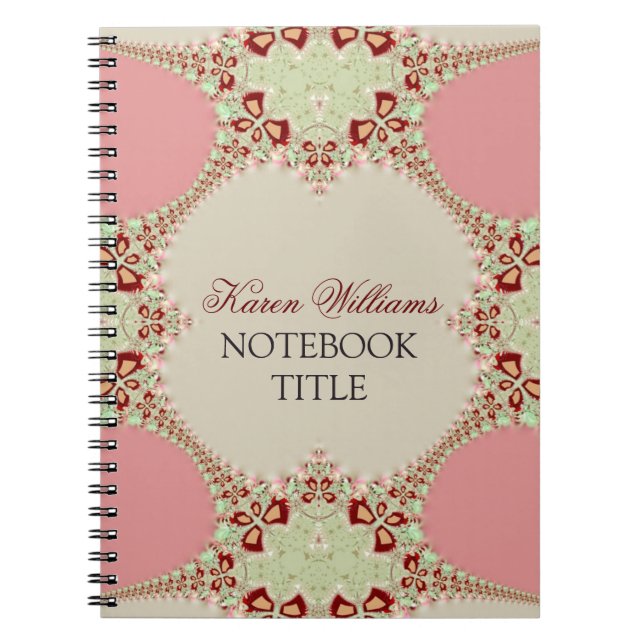 Lace Pink Pastel Notebook (Front)