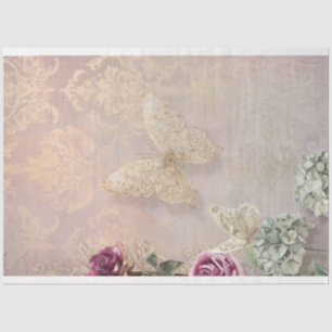 Lace Reverie Butterfly, Damask, Floral Fantasy Tissue Paper