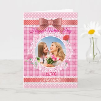 Lace Ribbon Happy Mother’s Day Card