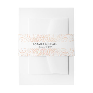 Lace Rose Gold Foil (Faux) Belly Band Boho Chic