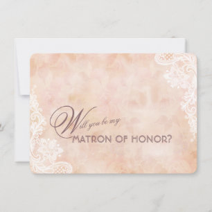 Lace Roses Old Paper Wedding Matron of Honor