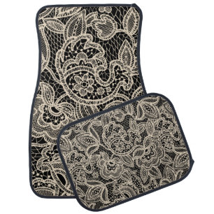 Lace seamless pattern car floor mat