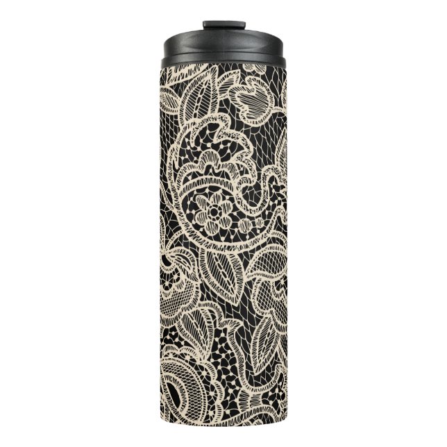 Lace seamless pattern thermal tumbler (Front)