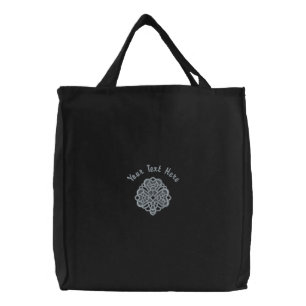 Lace Shamrock Customize Embroidered Tote Bag