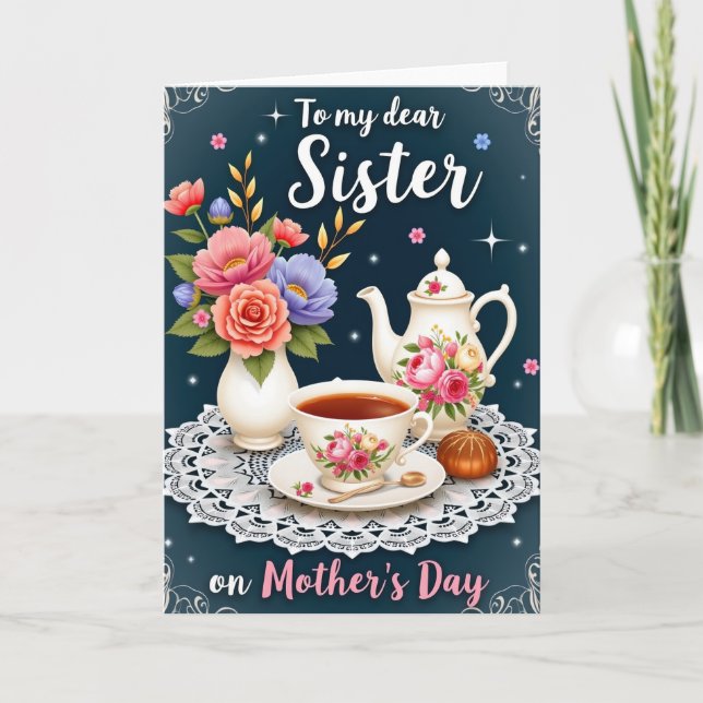Lace Sister Mothers Day Card (Front)