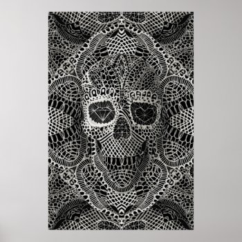Lace Skull Poster by ikiiki at Zazzle