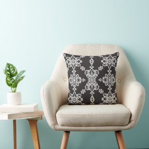 Lace Style Pattern Throw Pillow