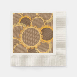 Lace Sunflowers Fall Party Cocktail Napkins