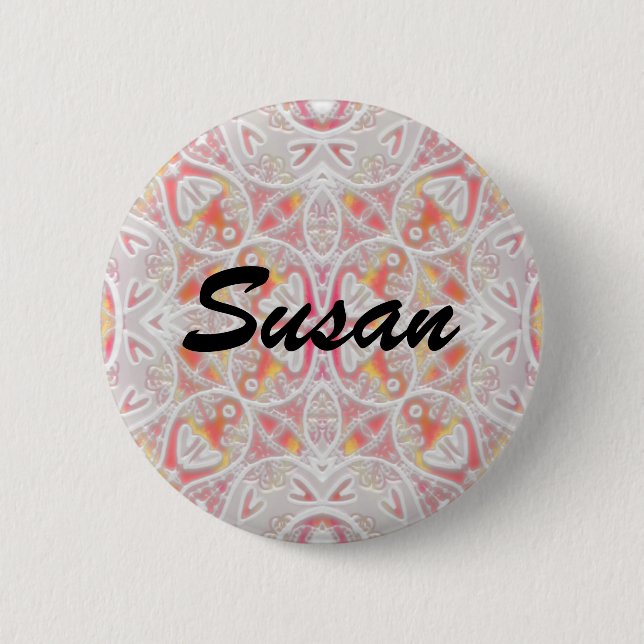 lace, Susan Pinback Button (Front)