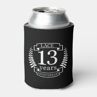 Lace Traditional wedding anniversary 13 years Can Cooler