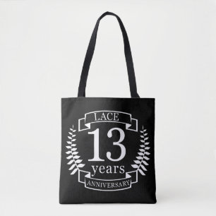 Lace Traditional wedding anniversary 13 years Tote Bag