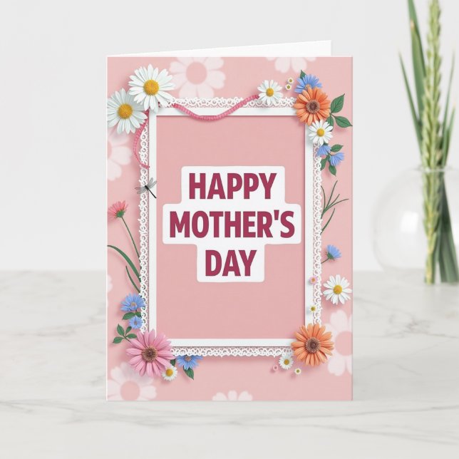 Lace Trim Mothers Day Card (Front)