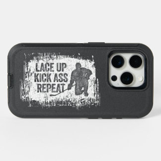 Lace Up. Repeat. (hockey) iPhone 15 Pro Case