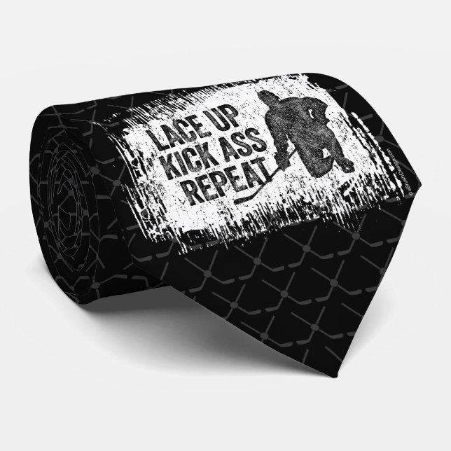 Lace Up. Repeat. (hockey) Tie (Rolled)