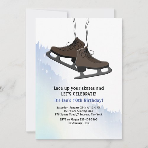Lace Up Your Skates Invitation