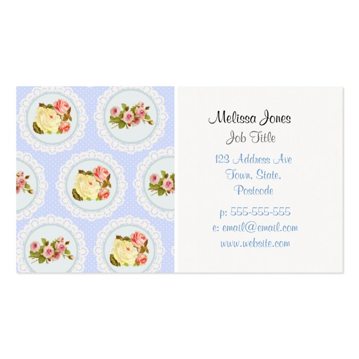 Lace Victorian Floral pattern Business Cards