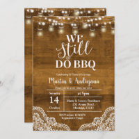 Lace Wedding Anniversary We Still do BBQ invite