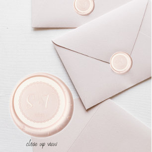 Lace Wedding Initials and Date Initiation Wax Seal Wax Seal Sticker