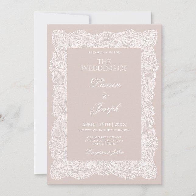 Lace Wedding Invitation (Front)