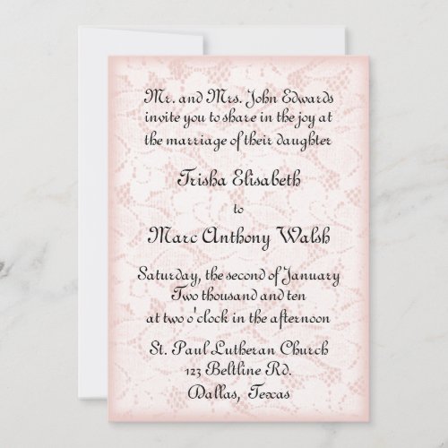 Lace Wedding Invitation