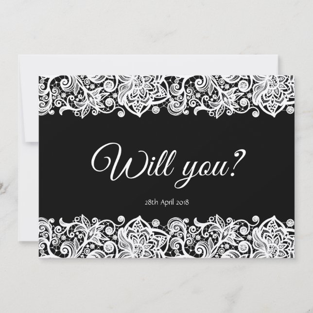 Lace Will you be my Bridesmaid card (Front)