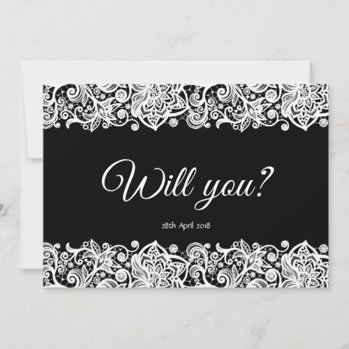 Lace Will you be my Bridesmaid card