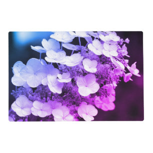 Lacecap Hydrangea Black And White Color Tint Placemat