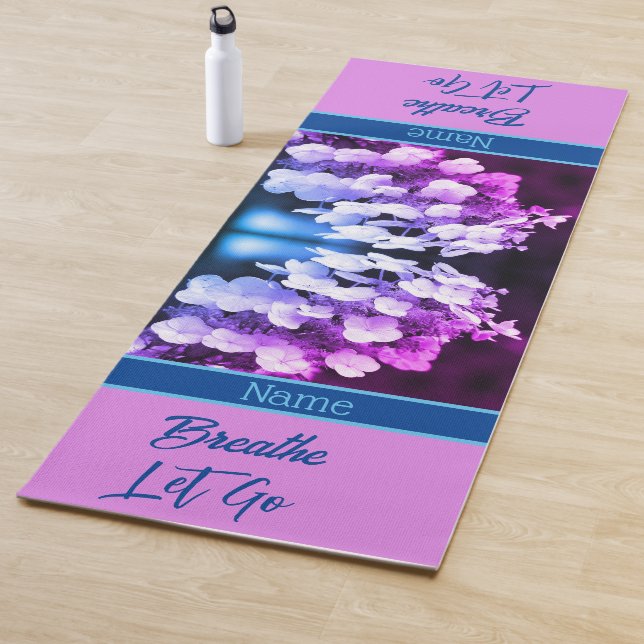 Lacecap Hydrangea Flower Personalized Yoga Mat (In Situ)