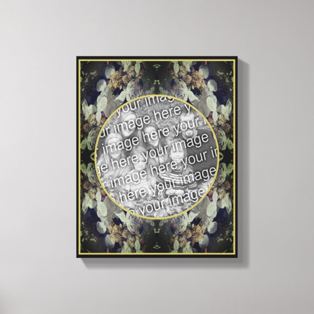 Lacecap Hydrangea Frame Create Your Own Photo Canvas Print (Front)