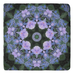 Lacecap Hydrangea Stone Trivet