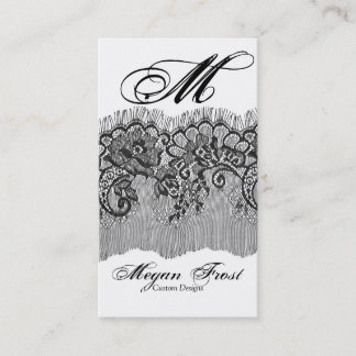 laced customize your monogram business card